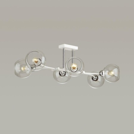 Alana chandelier, e14 6x40W, white color, chrome-2