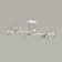 Alana chandelier, e14 6x40W, white color, chrome