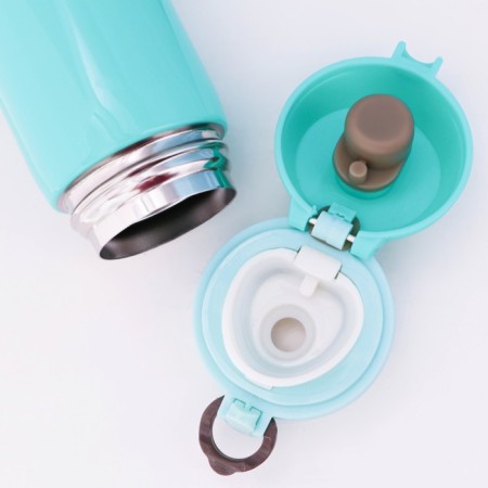 Thermos with the Mode Forrest button, 450 ml, blue, heat conservation 10-12 hours-4