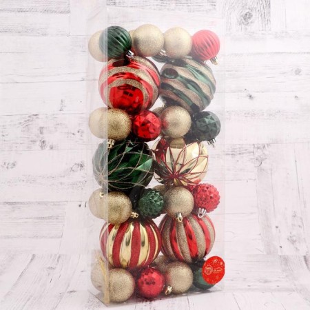 Set of balls plastic 38 pcs "New Year's masquerade" mix-1