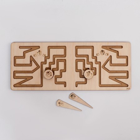 Puzzle interhemispheric board Small "Curls and Laralger"-4