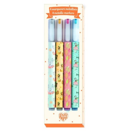 Djeco Lovely Paper, metallic, 4 pcs