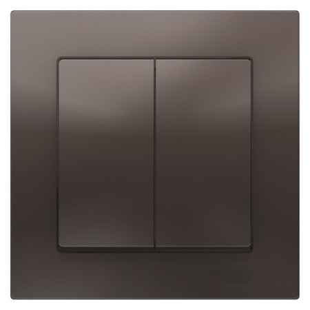 Switch SE AtlasDesign, 10 A, 2 keys, assembly, CC. 5, MOKKO color-1