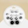 Pusets 6 pairs "pearl" planets, white-blue color in silver