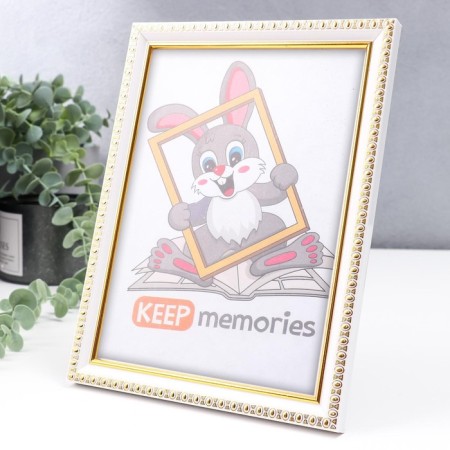 Photo frame plastic 15x21 cm white (981)-2