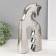 Souvenir ceramics "faithful horse" silver 4.8x14.5x29 cm