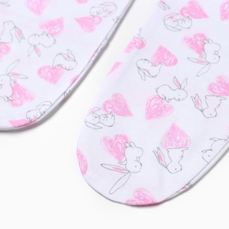 Children's sliders, white color/bunnies, height 80-2