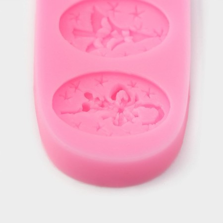 MOLD "New Year's Eve", silicone, 11 × 4.8 cm, pink color-2