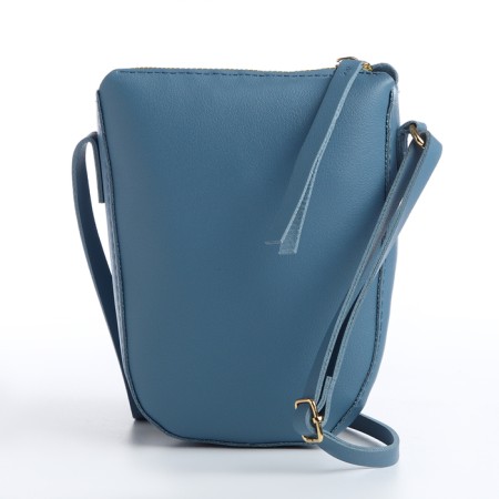 Bag Women's Cross-Bodi with a zipper, blue color