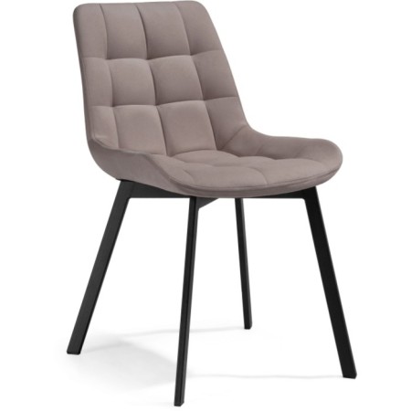 SHEET on a metal frame Chelsea Metal/velor, black/latte 50x60x80 cm