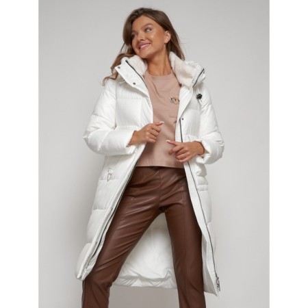 Coat insulated winter female, size 48, white color-17