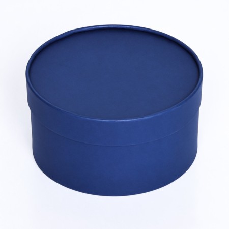 Gift box "depth" is dark blue, hooked without a window, 21x11 cm-1
