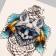 Tattoo on the body color "Wolf - Keeper of Dreams" 26.1x14.6 cm