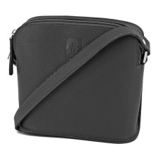 Women's bag B2814-00140, Black, genuine leather color, 19x4.5x17 cm