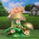 Garden figure "Angel on the mushroom" 17x20x24cm