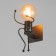 Sconces "man" E27 40W black 11x20x17 cm