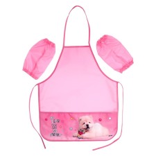 Apron for labor + sleevens, 535 x 445/240 x 145 mm, size M (height 122-158), FN 41-1, Sweet Dog, Pink, 69370