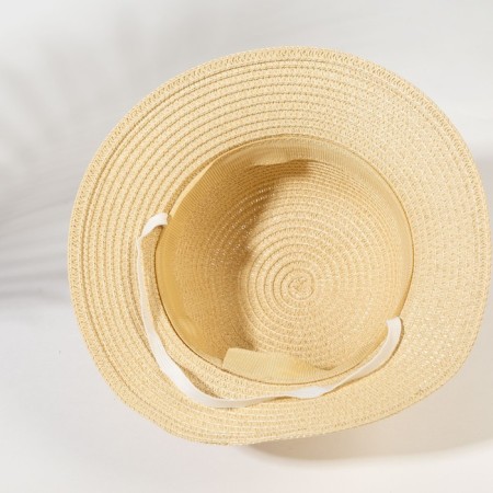 Hat for the girl Minaku "Bunny", Milk color, Rr. 52-2