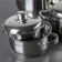 Gretta pan set, 4 items: 1.8 l, 2.5 l, 3.4 l, 4.5 l, metal covers, induction