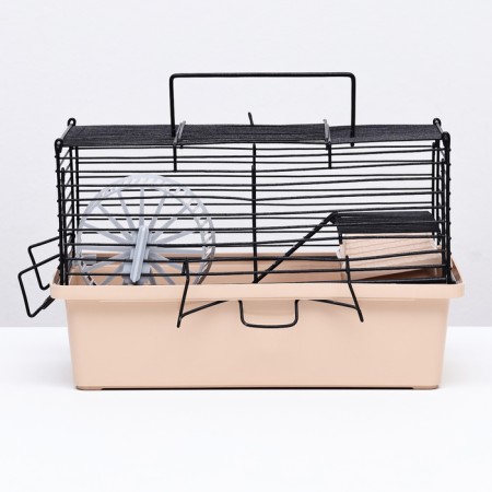Mini cell for rodents "Pijon" No. 2, equipped, 27 x 15 x 16 cm, beige-9