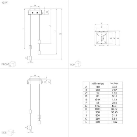Woootton chandelier, 4x40W E27-3