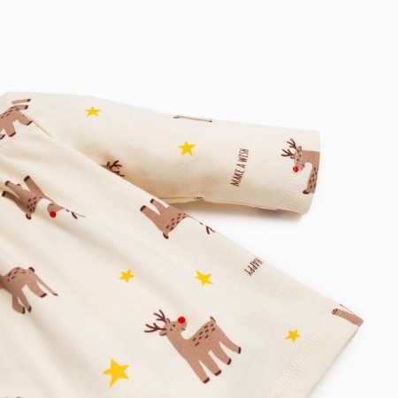 Body dress I am "Merry XMAS", height 62-68 cm, beige color-2