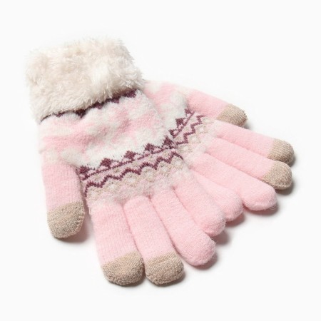 Female gloves on the lawsuit Minaku 22 cm pink-3