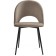 Chair on a metal frame Irre Metal/velor, black/beige 50x55x82 cm