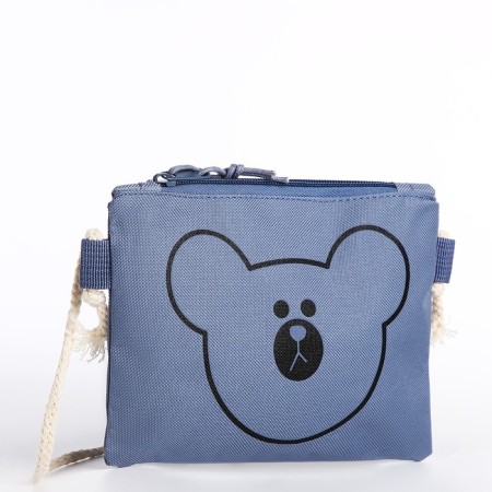 School set. A backpack with a zipper, core, bag, pencil case, bag for coins, blue color-12