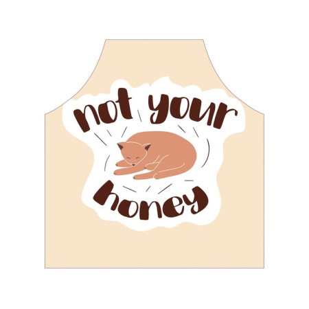 Apron of a kitchen with a photo print "Message", adjustable, size OS-2