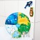 The toy developing for the bath "Correspondence", the base+ 4 stickers, types of mix, crumb I