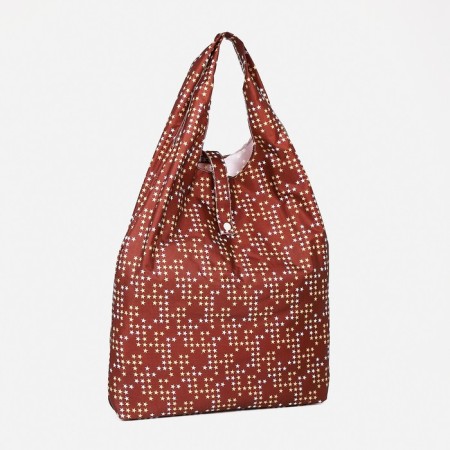 Household bag on the button, brown color-1