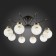 Ceiling EVOLUCE lamp. Sle110302-08. Stricce. 8x60 W, E27, 76x76x38 cm, black color, bronze