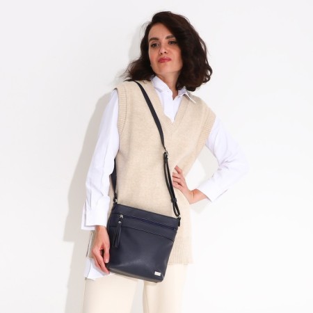 Bag-bodi Boda vita with a zipper, blue color-6
