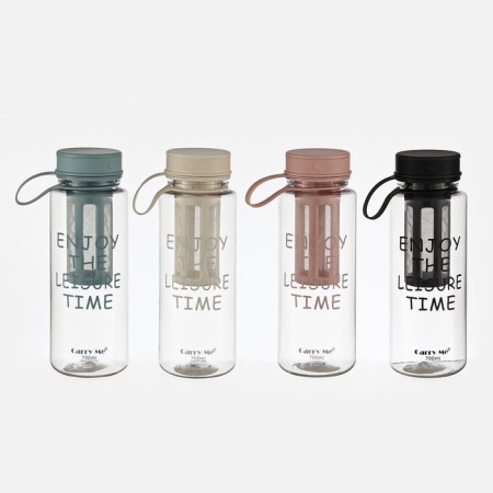 Water bottle, 800 ml, 22 x 10.5 cm, with sieve, mix
