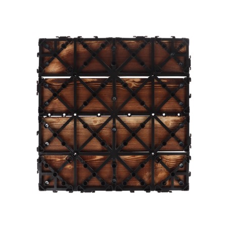 Garden tiles, paving, set - 10 pcs, wood, 30 x 30 x 2.5 cm-1