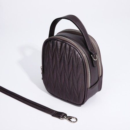 Bag Cross-Bodi Medvedkovo with a zipper, brown color-5