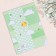 Birth certificate "Airy balls" embossing, green background, a4