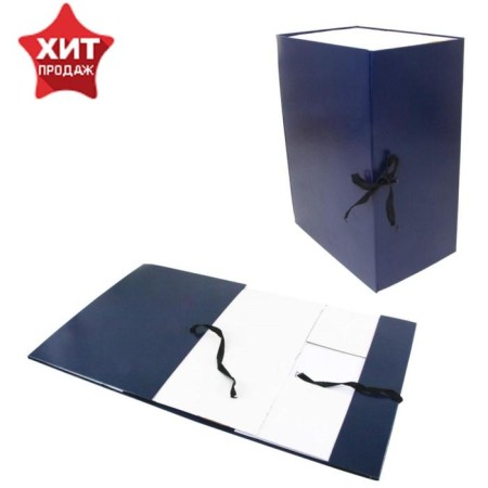 Archive box with A4 Calligrata ties, 150 mm, boumvinyl, up to 1,400 sheets, blue
