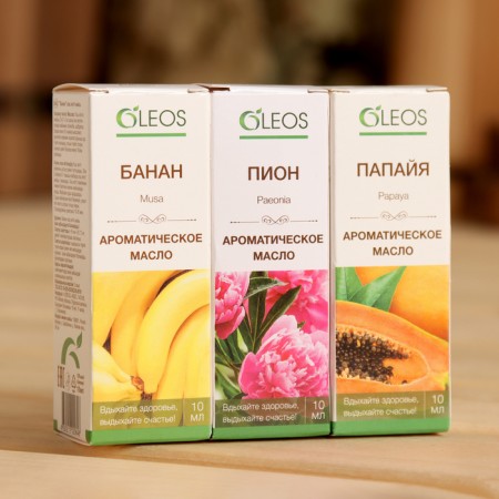 Набор ароматических масел "Пион, Папайя, Банан" 10 мл Oleos-2