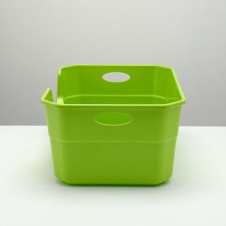 The toilet open with a side entrance with a scoop and a filter, 50 x 35 x 24 cm, green-5