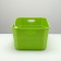 The toilet open with a side entrance with a scoop and a filter, 50 x 35 x 24 cm, green
