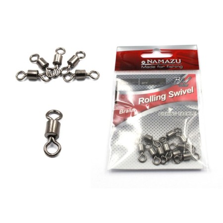 Namazu Rolling Swivl, brass, BN, size 5. Test-24 kg, packaging 10 pcs.
