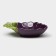 Ceramic blackberry plate, deep, purple, 17 cm, 1 variety, Iran