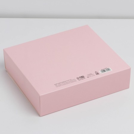 Happy New Year folding box, embossing, pink, 20 x 18 x 5 cm, new year-5