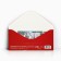 Money envelope “Happy Birthday!”, Red roses and bow, 16.5 × 8 cm