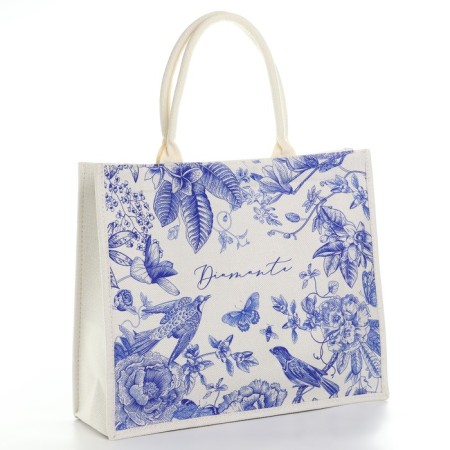 Bag Women's Beach Diamante, 41.5x34x12 cm, blue-1