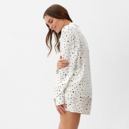 Pajamas (shorts, jacket) KAFTAN, White, p. 48-50-2