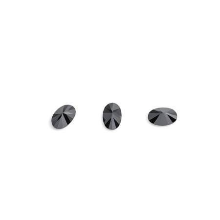 Crystals for volumetric inlay TNL “Oval”, No. 1, Black, 10 pcs