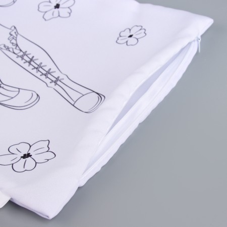 Pillowcase for coloring "Girl in flowers", 30 x 70 cm-5